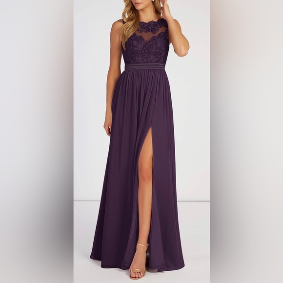 Azazie Dresses & Skirts - Azazie Elly Bridesmaids Dress in Plum Size A6